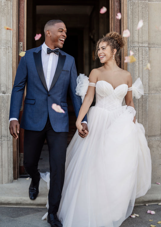 Denim Blue Tuxedo by Allure Men