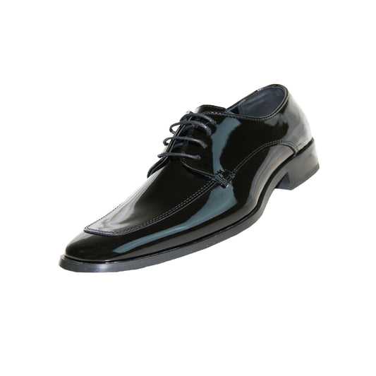 Black Jet Patent Lace Up